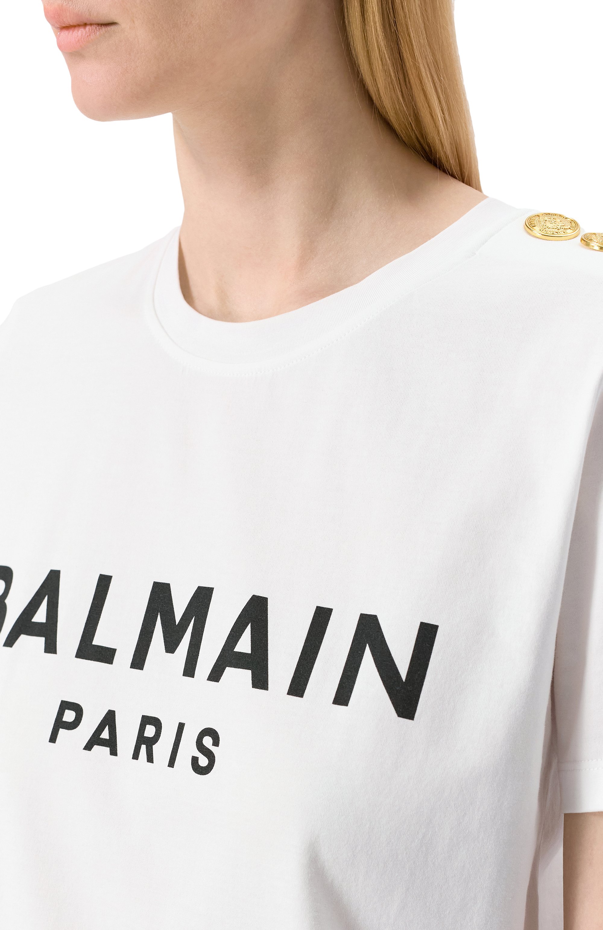 Хлопковая футболка BALMAIN, арт. BF1EF005/BB02, фото 5