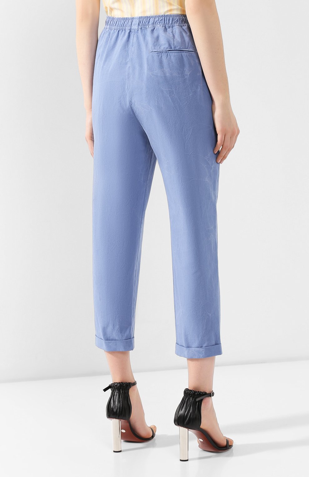 Хлопковые брюки ACNE STUDIOS голубого цвета по цене 24600 руб., арт. AK0084, фото 4 Хлопковые брюки ACNE STUDIOS, арт. AK0084, фото 4