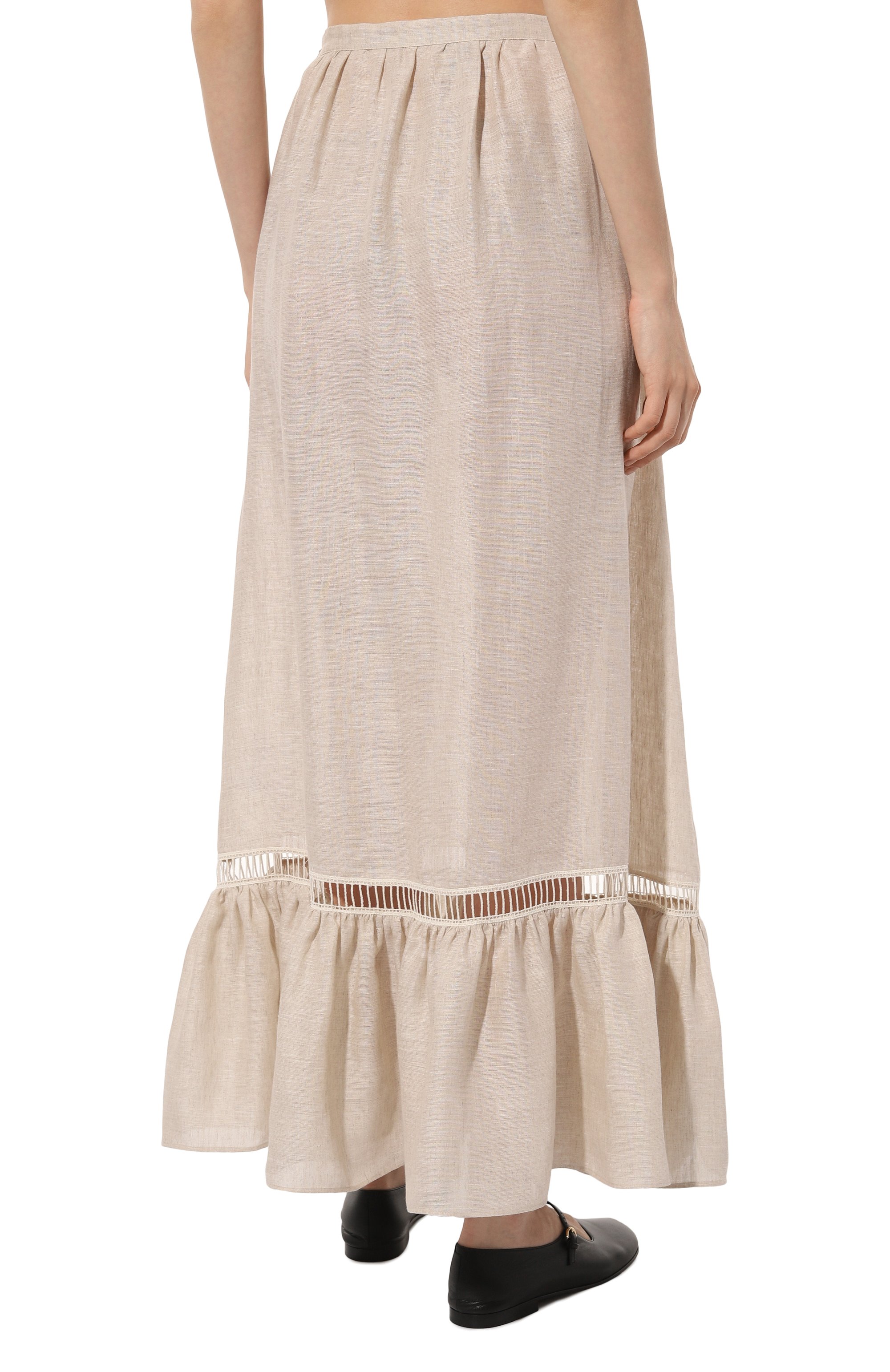 Льняная юбка KITON, арт. D57216H06388, фото 4