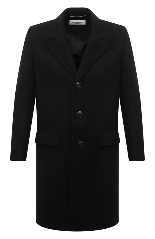 

Шерстяное пальто Saint Laurent, Чёрный