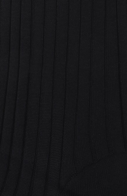 Мужские хлопковые носки ZEGNA темно-синего цвета, арт. 020.402.N4/0N_V4/0 | Фото 2 (Материал сплава: Проставлено; Нос: Не проставлено; Материал внешний: Хлопок)