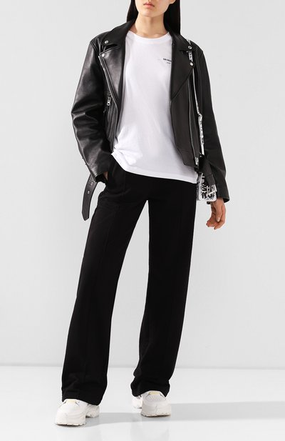 Хлопковая футболка OFF-WHITE белого цвета по цене 25500 руб., арт. 0WAA049S20JER0100184, фото 2 Хлопковая футболка OFF-WHITE, арт. 0WAA049S20JER0100184, фото 2