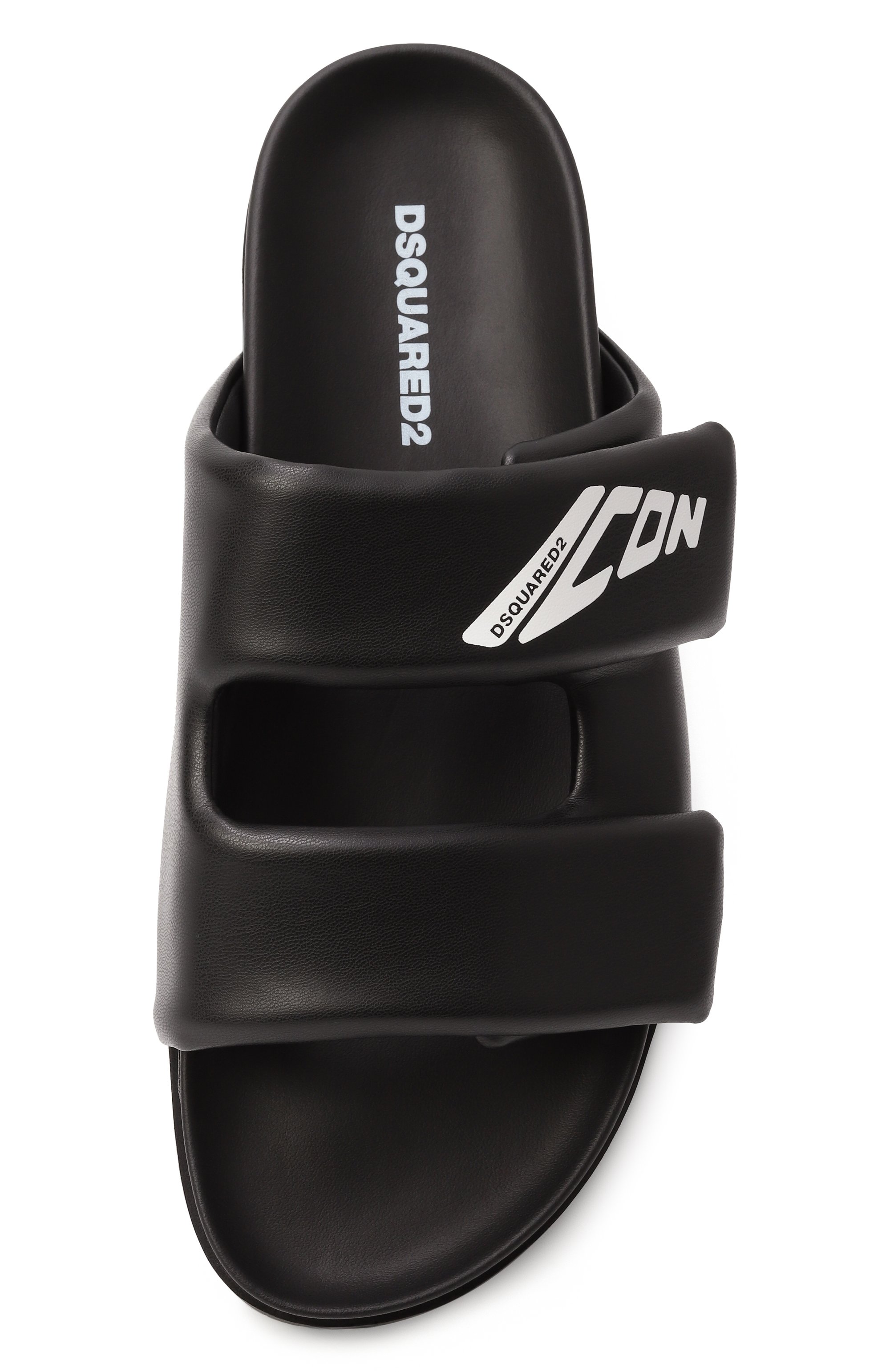 Шлепанцы ibra DSQUARED2 черного цвета по цене 41000 руб., арт. FSM0080/16808241, фото 6 Шлепанцы ibra DSQUARED2, арт. FSM0080/16808241, фото 6
