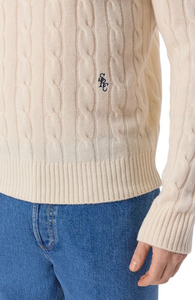 Свитер из кашемира и шерсти SPORTY AND RICH, арт. WS08765302WH37, фото 5