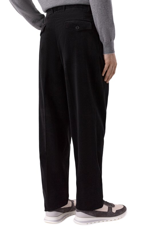 Вельветовые брюки Brunello Cucinelli MY499S2450 Чёрный  MY499S2450 Фото 4
