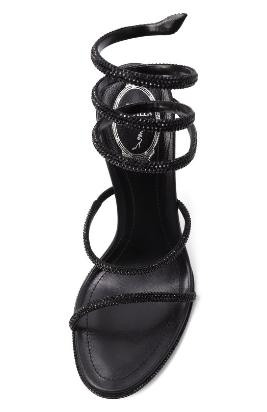 Текстильные босоножки Cleo 105 Rene Caovilla C12538-105/R001 Чёрный  C12538-105/R001 Фото 6