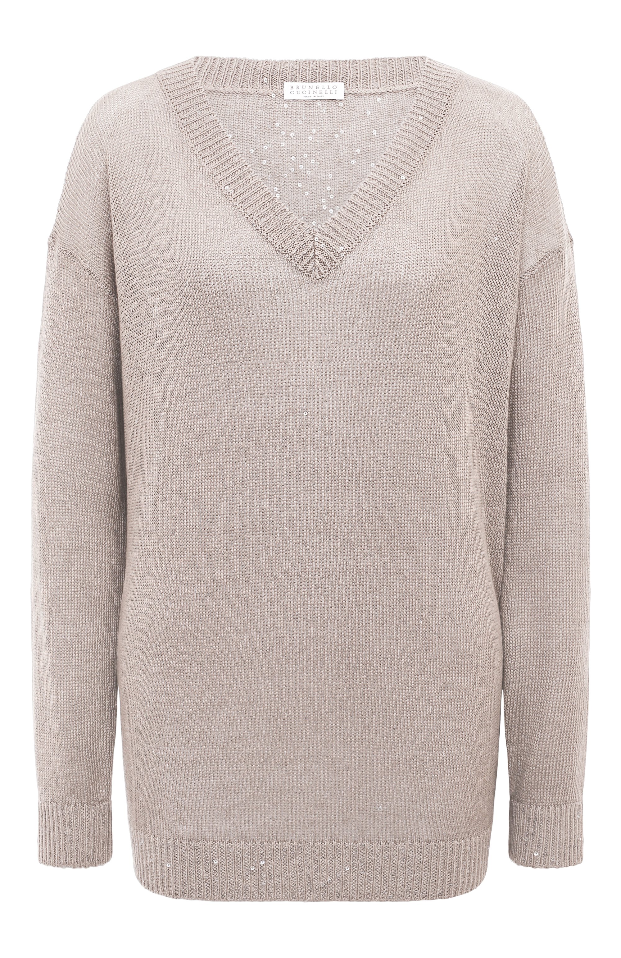 Пуловер изо льна и шелка BRUNELLO CUCINELLI, арт. M1000B1033, фото 1
