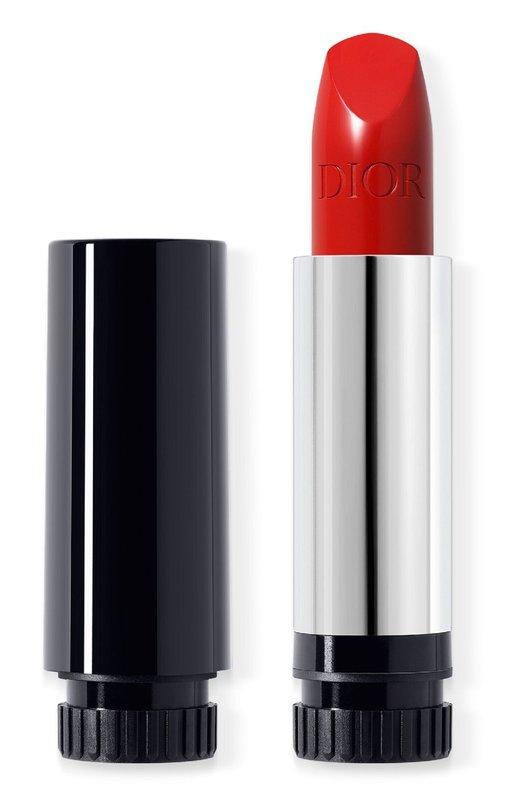 фото Сменный блок помады для губ с сатиновым финишем rouge dior, оттенок 080 красная улыбка (3,5g) dior
