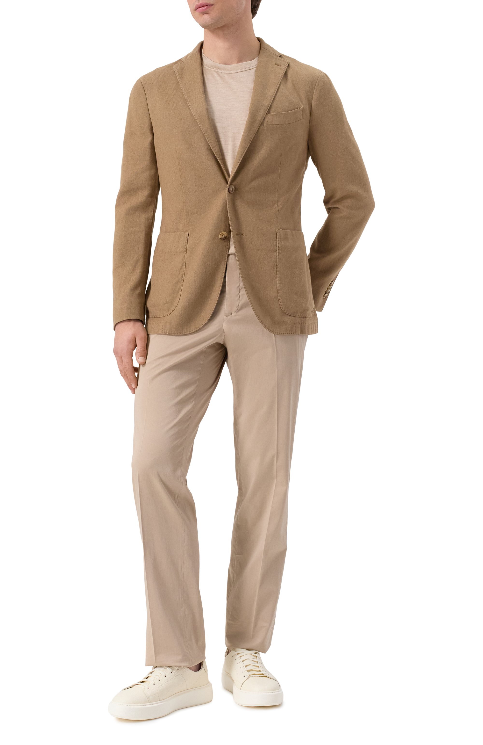 Шелковая футболка GRAN SASSO бежевого цвета по цене 28100 руб., арт. 60133/78311, фото 2 Шелковая футболка GRAN SASSO, арт. 60133/78311, фото 2