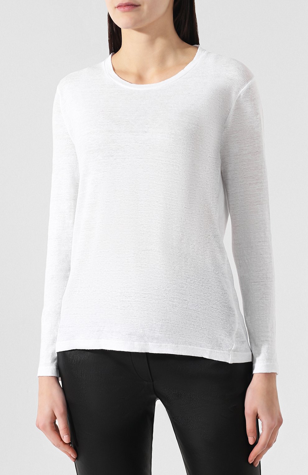 Льняной лонгслив ISABEL MARANT ETOILE белого цвета по цене 16650 руб., арт. TS0404-00M004E/KAAR0N, фото 3 Льняной лонгслив ISABEL MARANT ETOILE, арт. TS0404-00M004E/KAAR0N, фото 3