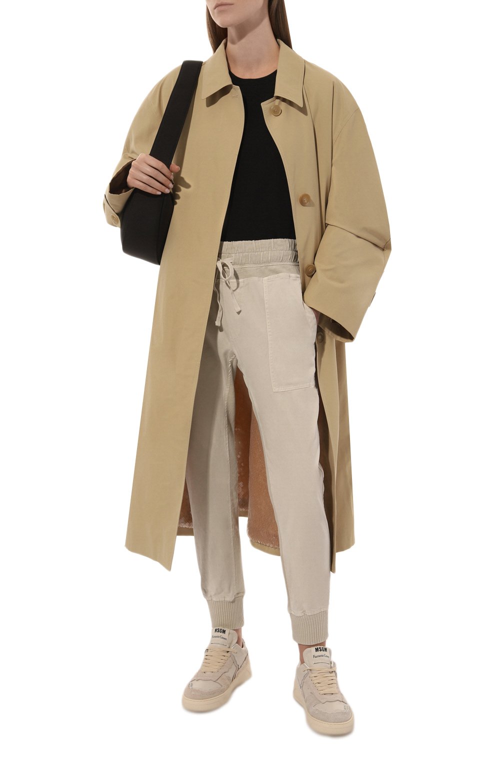 Хлопковые джоггеры JAMES PERSE светло-бежевого цвета по цене 56600 руб., арт. WHVJ1677/TALC, фото 2 Хлопковые джоггеры JAMES PERSE, арт. WHVJ1677/TALC, фото 2