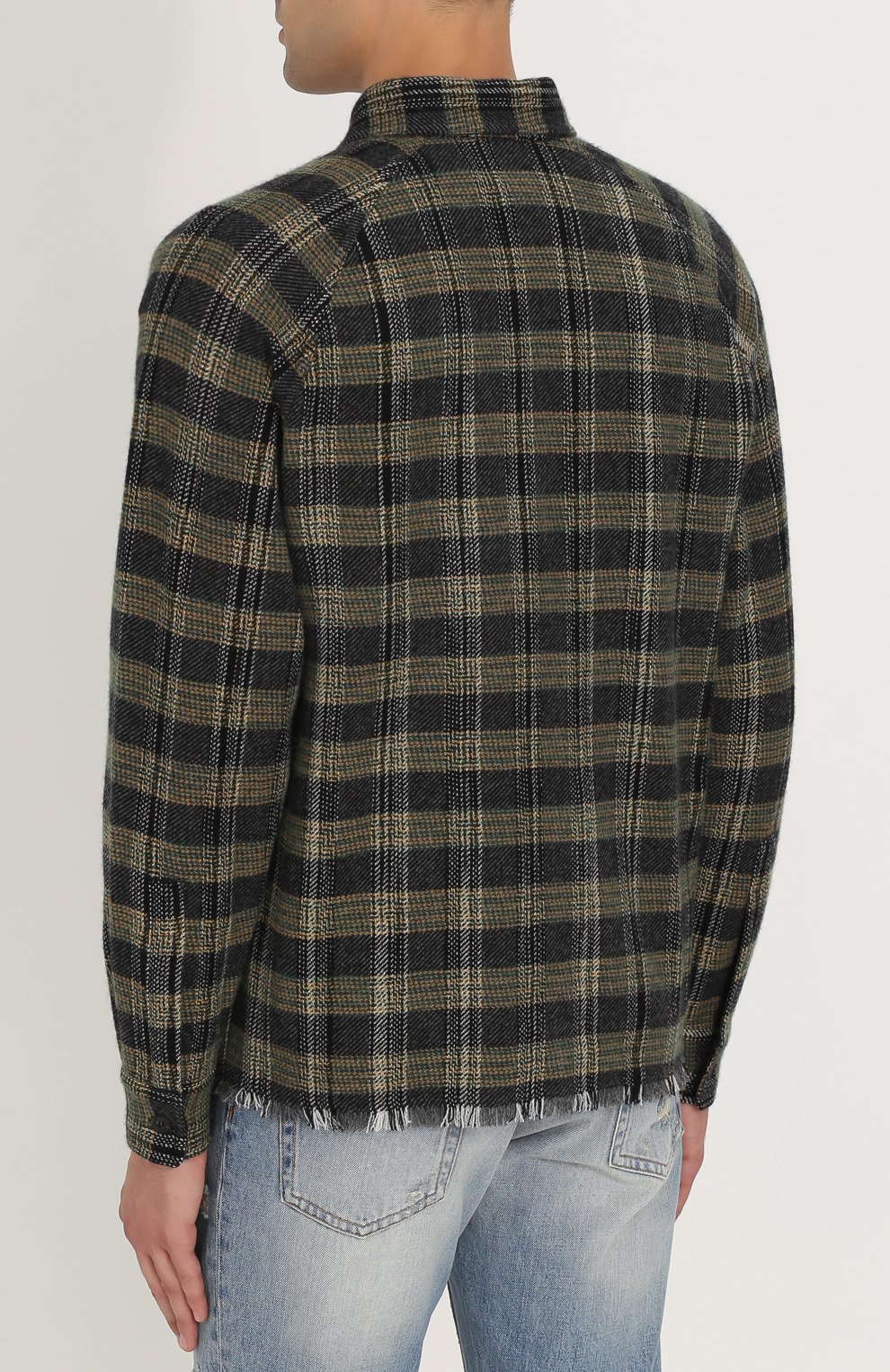 Кашемировая рубашка в клетку с необработанным краем MISSONI, арт. I17.MU.537481, фото 4