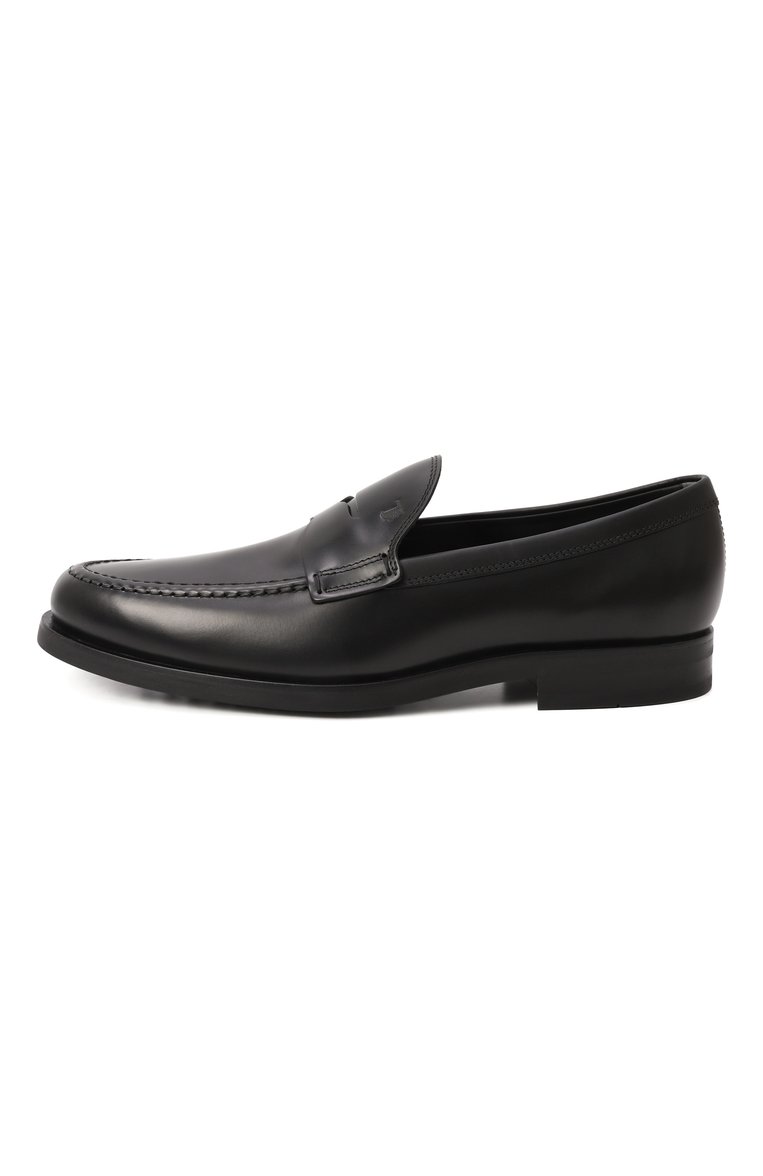 Мужские кожаные пенни-лоферы TOD’S черного цвета, арт. XXM0ZF0Q920/PLS | Фото 4 (Материал внешний: Натуральная кожа; Материал сплава: Проставлено; Материал внутренний: Натуральная кожа; Нос: Не проставлено; Стили: Классический)