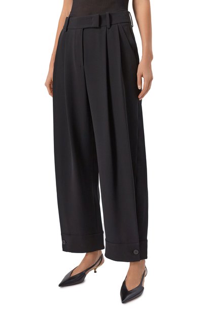Шелковые брюки GIORGIO ARMANI черного цвета по цене 299500 руб., арт. GW002497/TE10071, фото 3 Шелковые брюки GIORGIO ARMANI, арт. GW002497/TE10071, фото 3