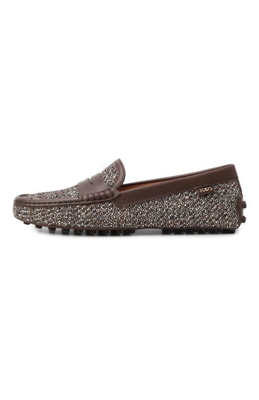 Комбинированные мокасины Gommino Tod’s XXW22L0JG60/UCY Коричневый  XXW22L0JG60/UCY Фото 4