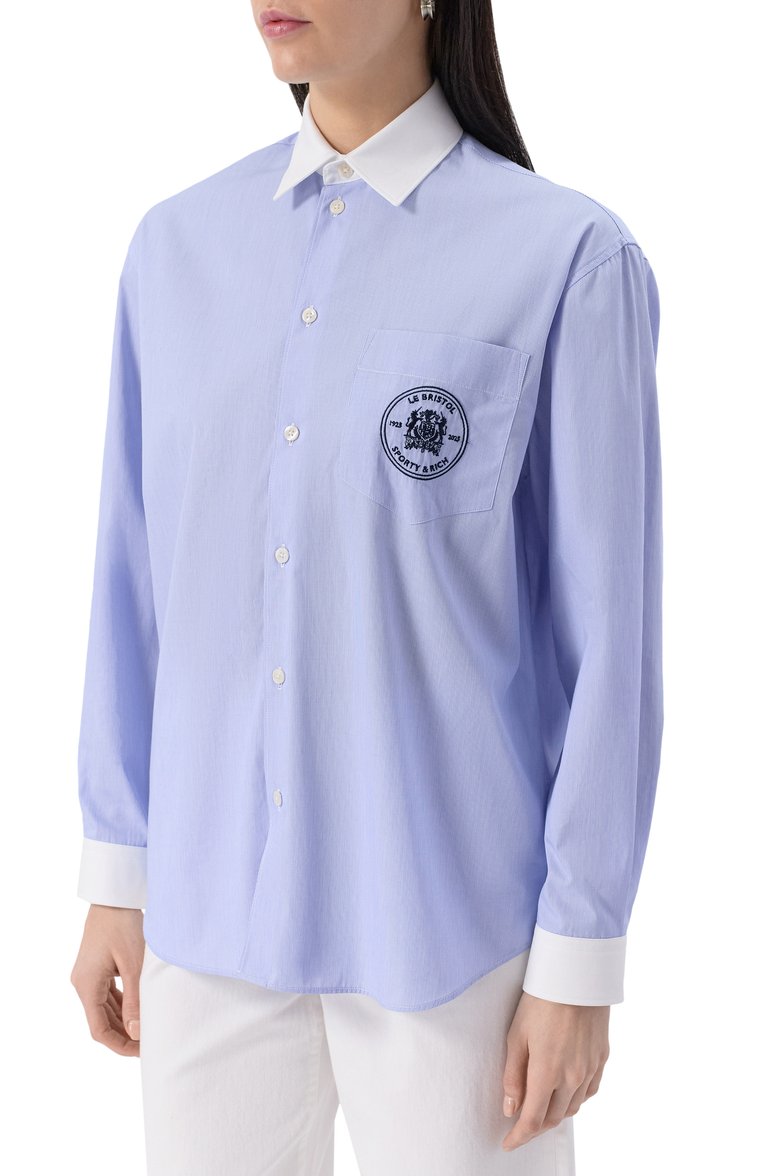 Хлопковая рубашка sporty & rich x le bristol paris SPORTY AND RICH, арт. SI019517654ST41, фото 1