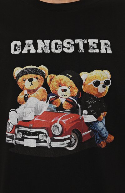 Хлопковая футболка BISIBIGLIO, арт. GANGSTER TEDDYS, фото 5