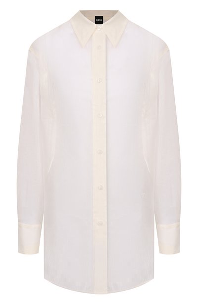 Женская рубашка изо льна и шелка BOSS, арт. 50540035