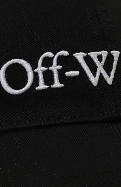 Хлопковая бейсболка OFF-WHITE черного цвета по цене 28300 руб., арт. 0WLB044C99FAB001, фото 4 Хлопковая бейсболка OFF-WHITE, арт. 0WLB044C99FAB001, фото 4