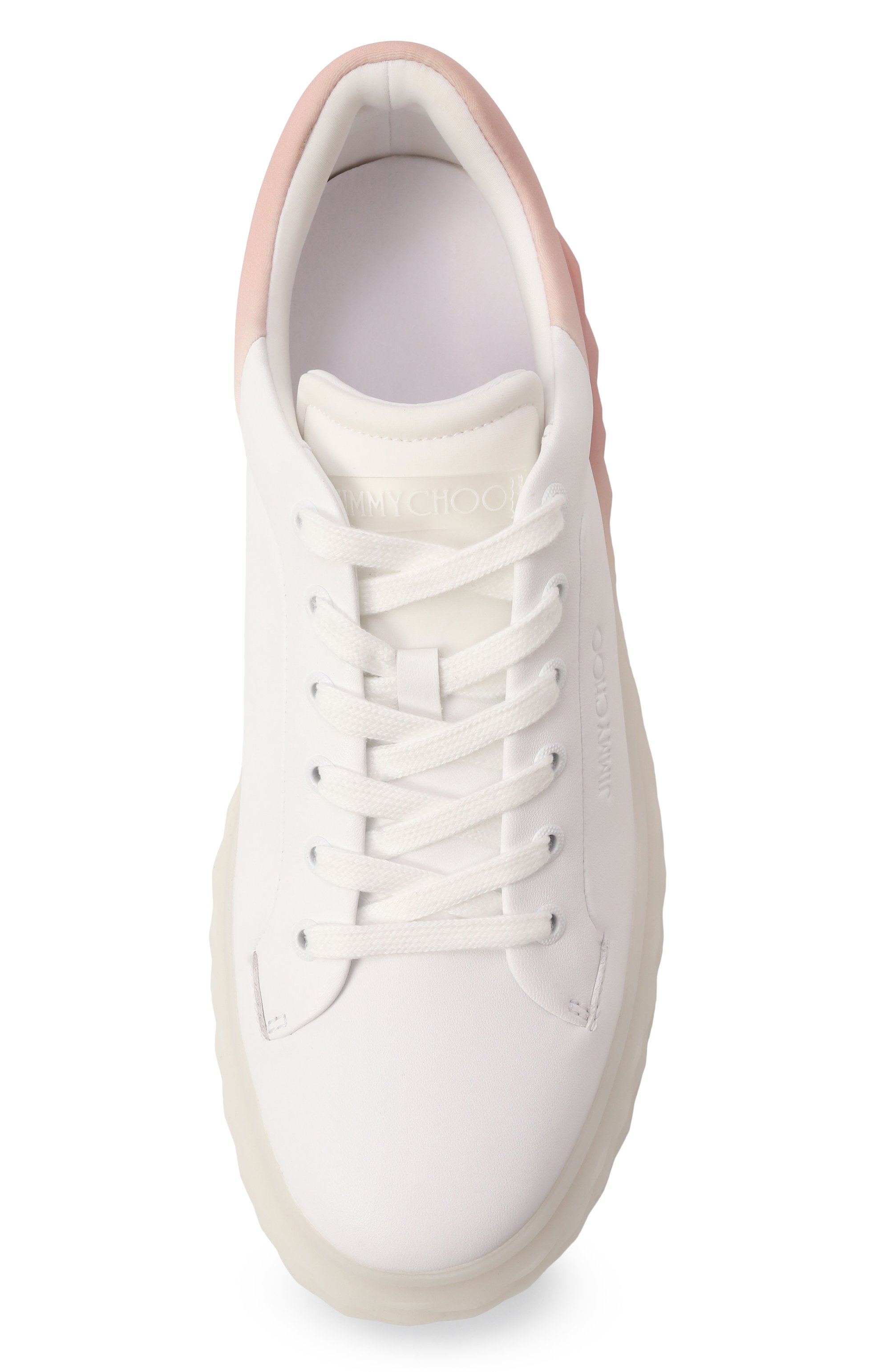 Кожаные кеды diamond maxi f ii JIMMY CHOO, арт. DIAM0ND MAXI/F II/BFA, фото 6