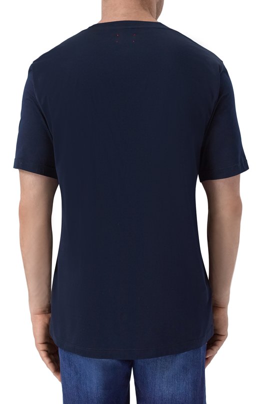Хлопковая футболка Kiton UMK0824K4 Синий  UMK0824K4 Фото 4