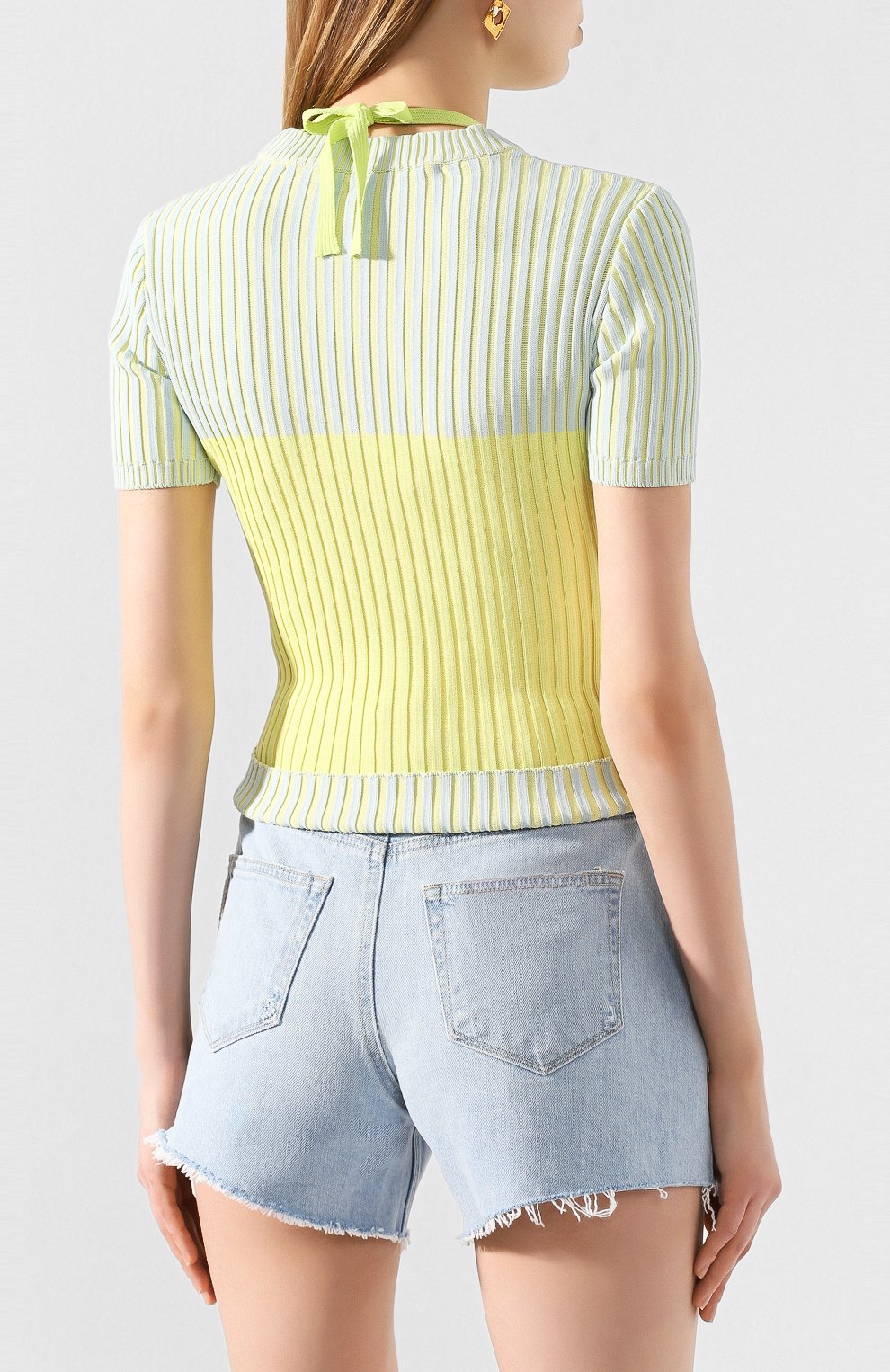 Топ из смеси вискозы и хлопка JACQUEMUS, арт. 201KN34/48521, фото 4