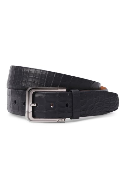 Мужской ремень из кожи аллигатора ZILLI, арт. B12040M1010VPALRU