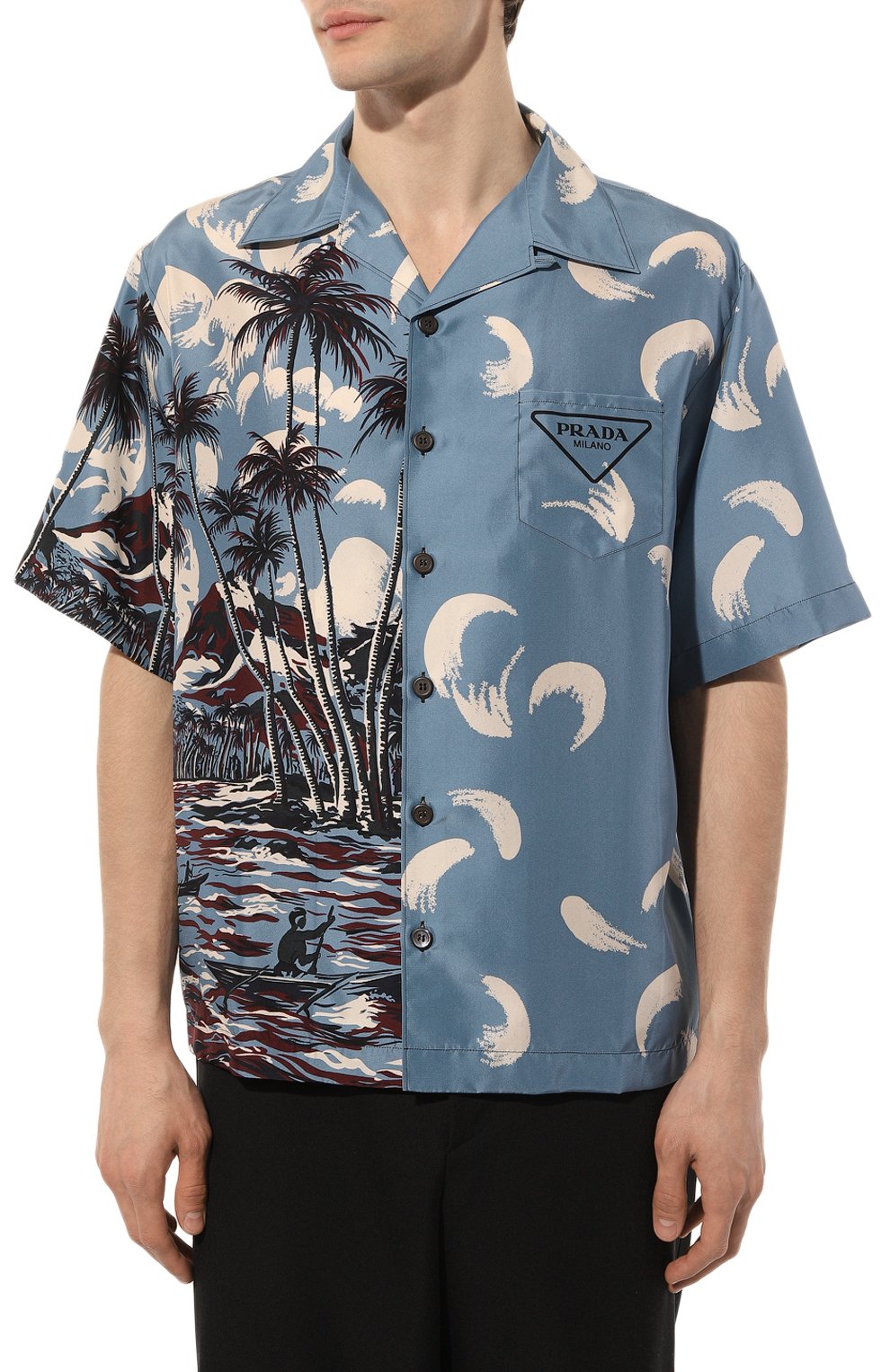 Шелковая рубашка PRADA, арт. UCS406-1ZVK-F0237-212, фото 3