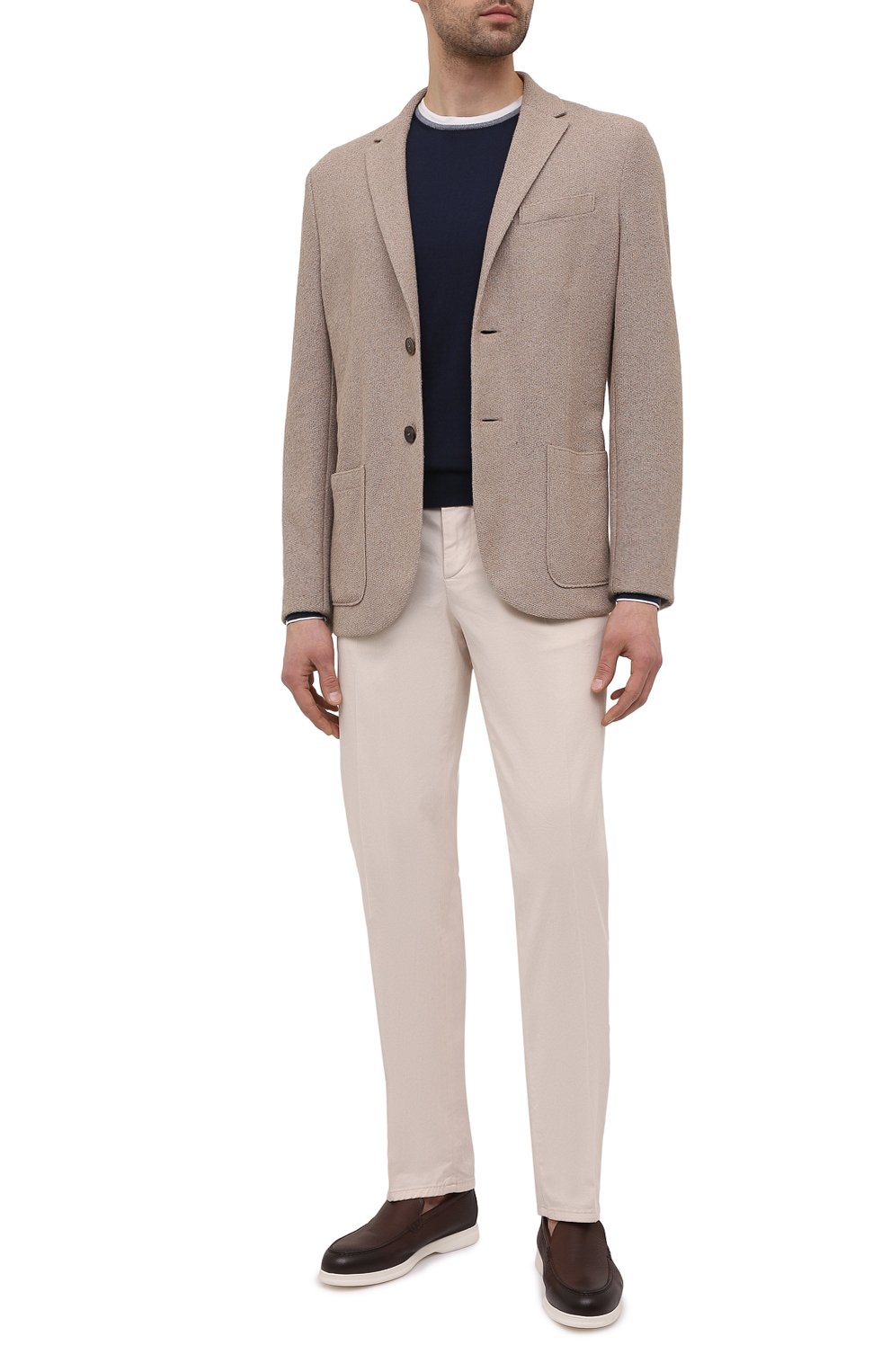 Джемпер из хлопка и кашемира FIORONI темно-синего цвета по цене 61950 руб., арт. MK22609A3, фото 2 Джемпер из хлопка и кашемира FIORONI, арт. MK22609A3, фото 2