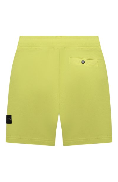 Хлопковые шорты STONE ISLAND салатового цвета по цене 11650 руб., арт. 741661442/10-12, фото 2 Хлопковые шорты STONE ISLAND, арт. 741661442/10-12, фото 2