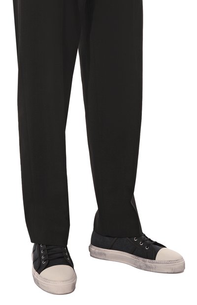 Комбинированные кеды DOLCE & GABBANA темно-синего цвета по цене 66000 руб., арт. CS2195/AK482, фото 3 Комбинированные кеды DOLCE & GABBANA, арт. CS2195/AK482, фото 3