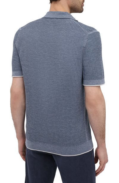 Поло из шелка и льна ZEGNA, арт. UWF96/C32, фото 4