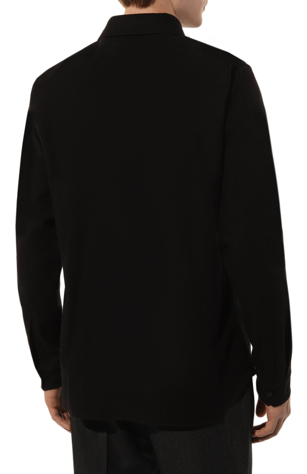 Хлопковая рубашка RICK OWENS, арт. RU02D6291/FL, фото 4