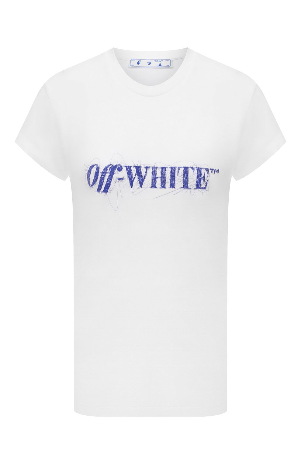 Хлопковая футболка OFF-WHITE белого цвета по цене 29100 руб., арт. 0WAA040F21JER002, фото 1 Хлопковая футболка OFF-WHITE, арт. 0WAA040F21JER002, фото 1