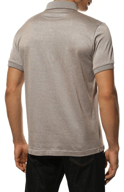 Поло из хлопка и шелка CAPOBIANCO, арт. 12M613.S000., фото 4