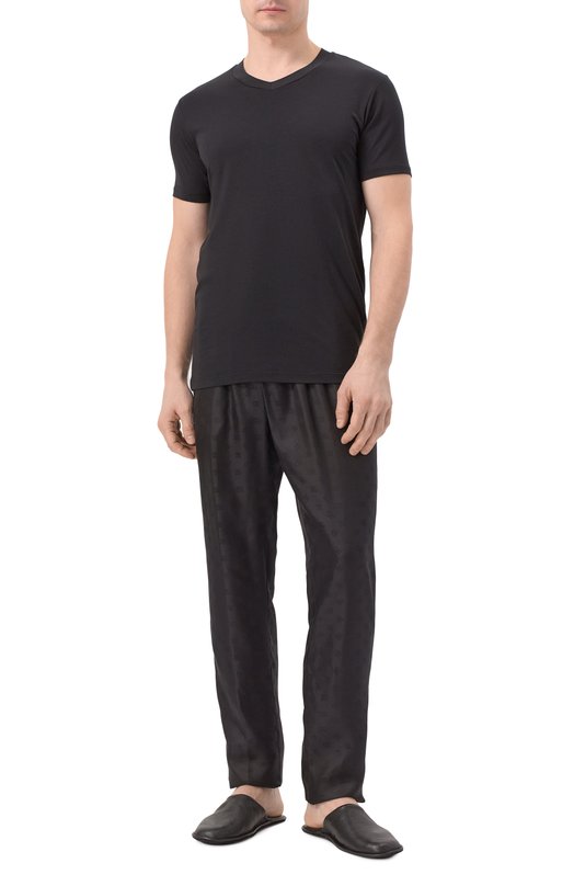 Хлопковая футболка Tom Ford T4M09/141 Чёрный  T4M09/141 Фото 2