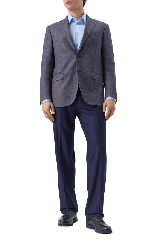 Пиджак из шерсти и шелка Corneliani 25X008-2516217 Синий  25X008-2516217 Фото 3