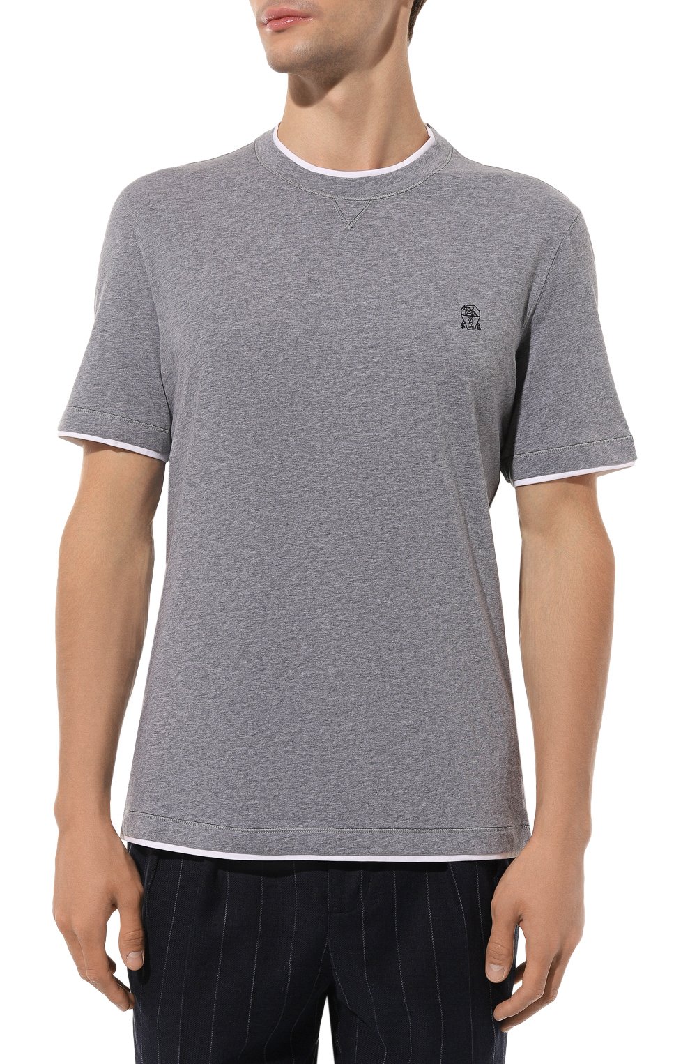 Хлопковая футболка BRUNELLO CUCINELLI, арт. M0B137451G, фото 3