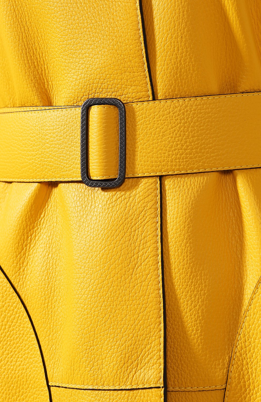Кожаное пальто с поясом BOTTEGA VENETA желтого цвета по цене 995000 руб., арт. 513829/V0K91, фото 5 Кожаное пальто с поясом BOTTEGA VENETA, арт. 513829/V0K91, фото 5
