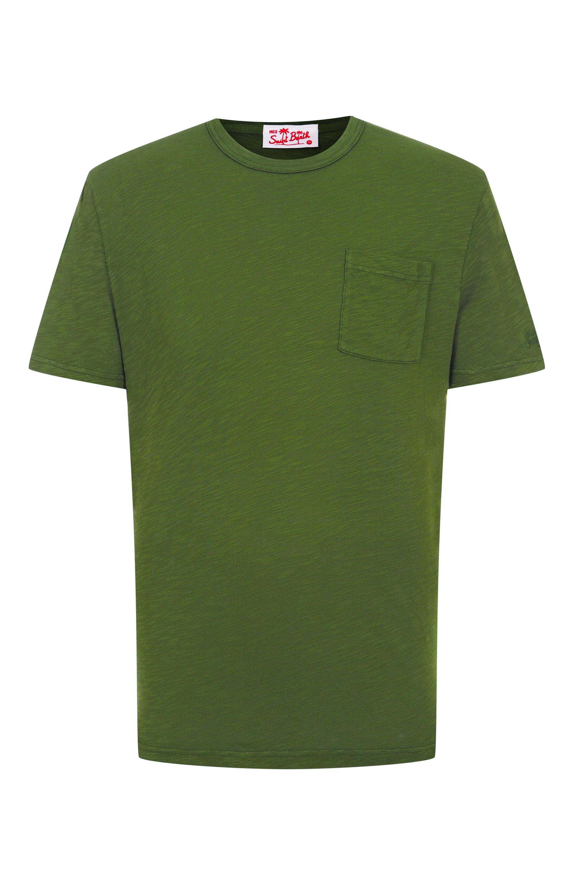 Хлопковая футболка MC2 SAINT BARTH зеленого цвета по цене 9575 руб., арт. STBM PRESIDENT/00019H, фото 1 Хлопковая футболка MC2 SAINT BARTH, арт. STBM PRESIDENT/00019H, фото 1