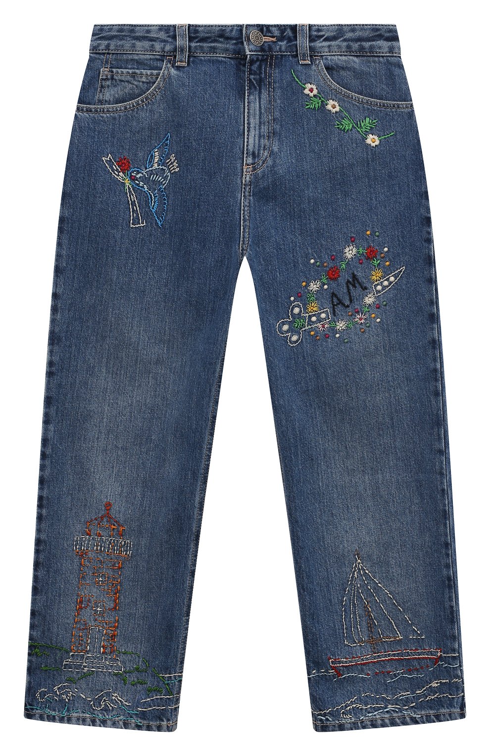 Джинсы GUCCI синего цвета по цене 64800 руб., арт. 595879 XDA2A, фото 1 Джинсы GUCCI, арт. 595879 XDA2A, фото 1