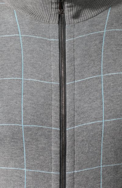 Двусторонний хлопковый кардиган ISAIA светло-серого цвета по цене 58200 руб., арт. MG7284/Y0013, фото 5 Двусторонний хлопковый кардиган ISAIA, арт. MG7284/Y0013, фото 5