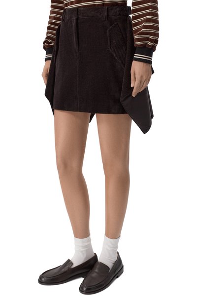 Вельветовая юбка JUUN.J коричневого цвета по цене 59400 руб., арт. JW6Y27W60, фото 3 Вельветовая юбка JUUN.J, арт. JW6Y27W60, фото 3