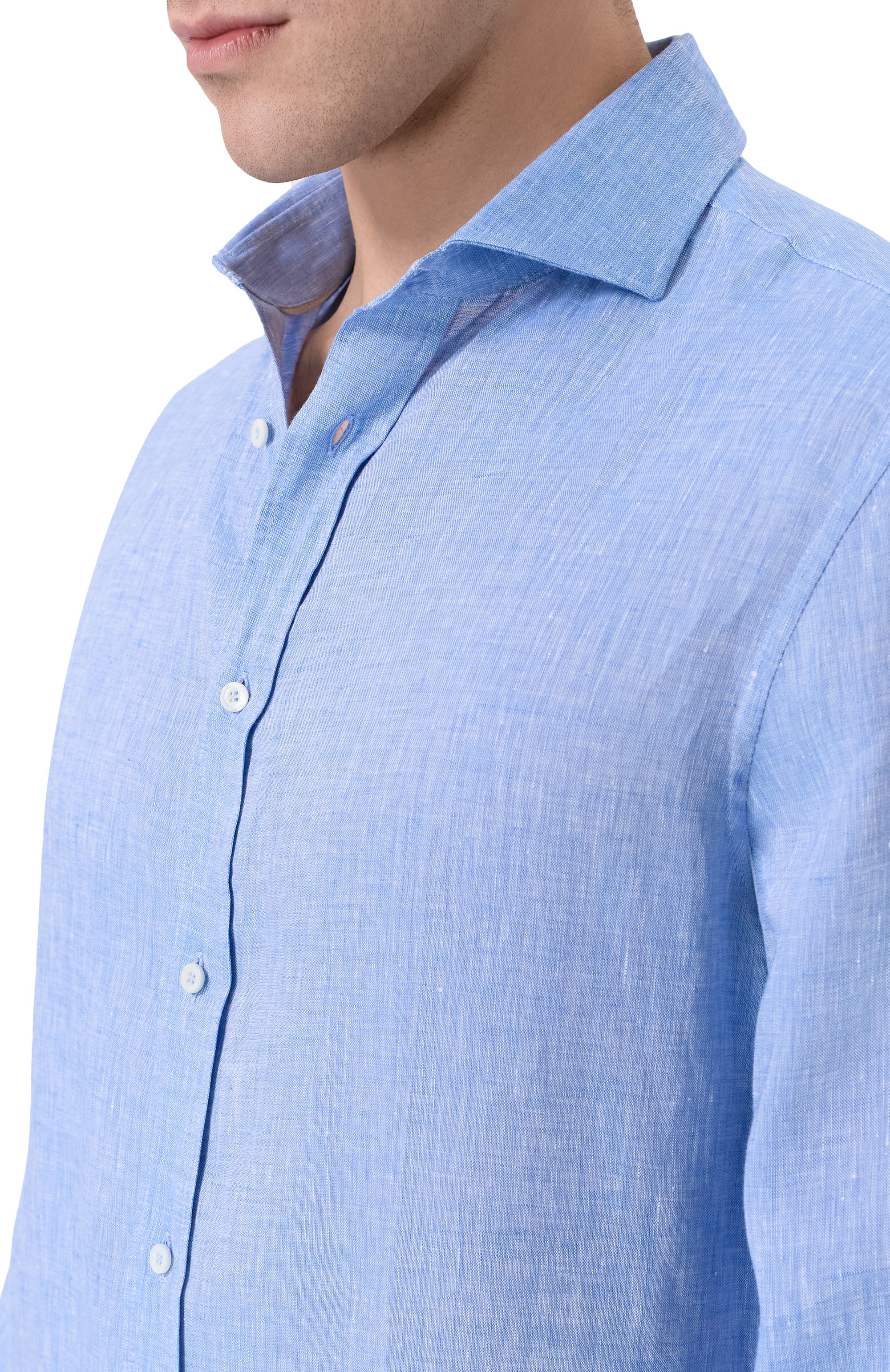 Льняная рубашка BRUNELLO CUCINELLI, арт. MM6840627, фото 5