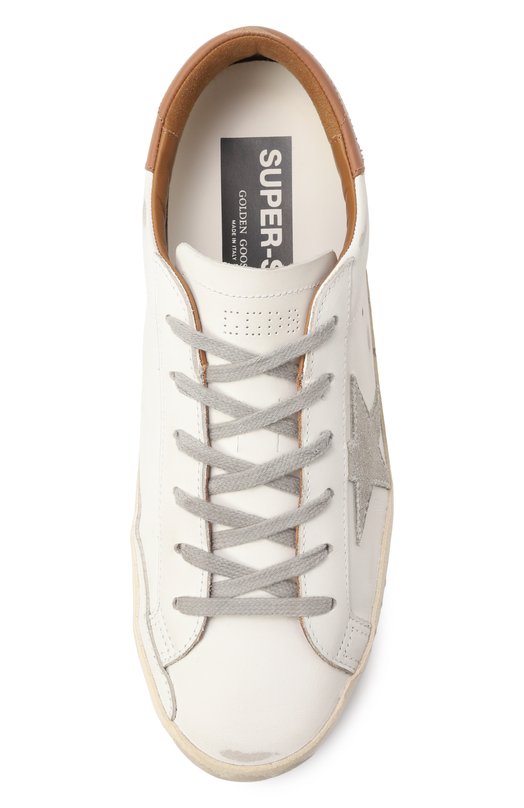 Кожаные кеды Super-Star Golden Goose Deluxe Brand GWF00102.F002182 Белый  GWF00102.F002182 Фото 6