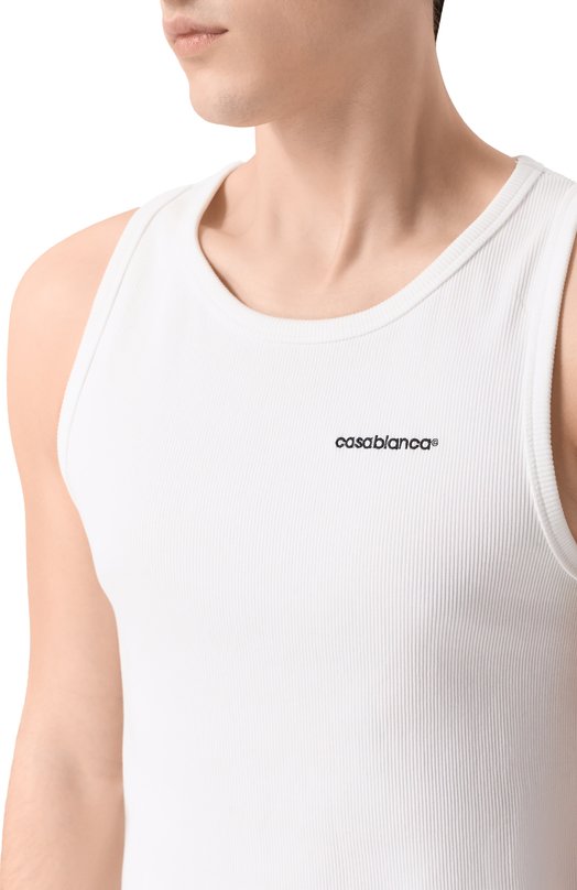 Хлопковая майка Casablanca M-SP26-JTS-057-02 Белый  M-SP26-JTS-057-02 Фото 5