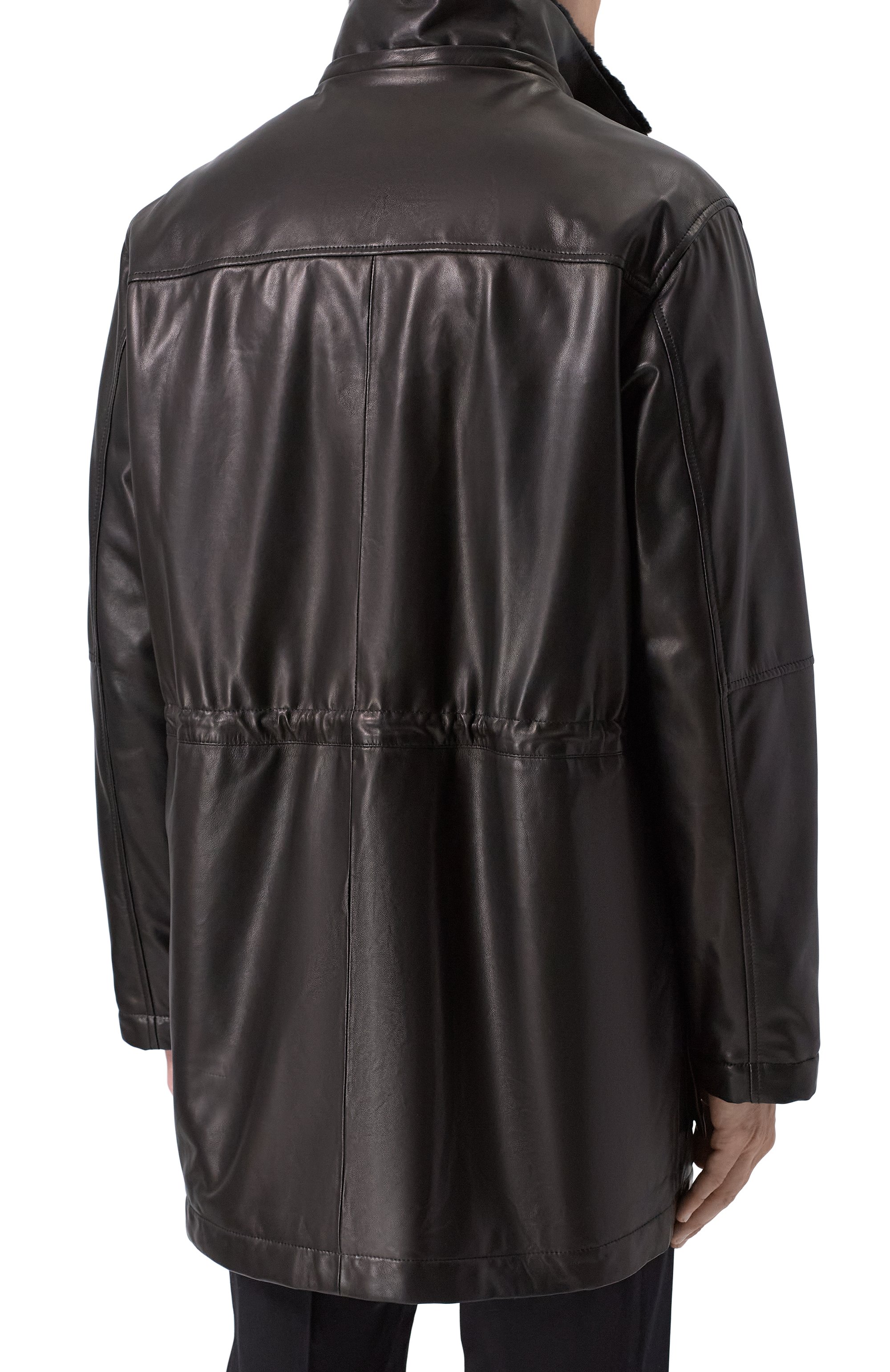 Кожаная парка с подкладкой из норки MVST, арт. M25.1PM.0006/CREAM NAPA, фото 6