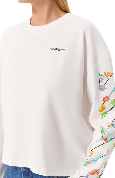 Хлопковый лонгслив OFF-WHITE, арт. 0WAB038S26JER001, фото 5
