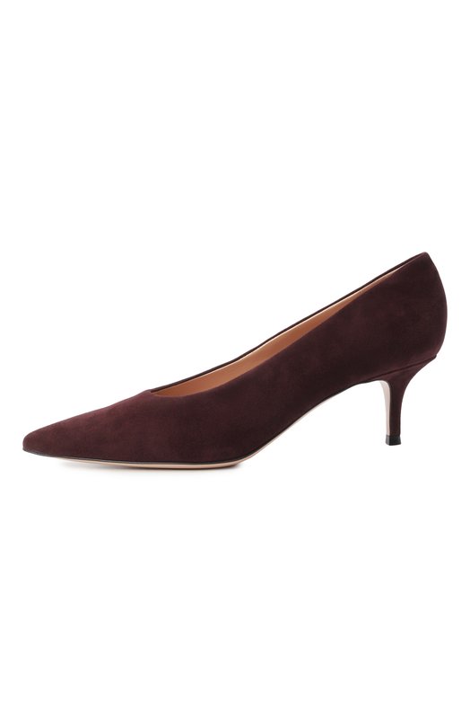 Замшевые туфли Robbie 55 Gianvito Rossi G22273.55RIC.CAMB0UR Бордовый  G22273.55RIC.CAMB0UR Фото 4