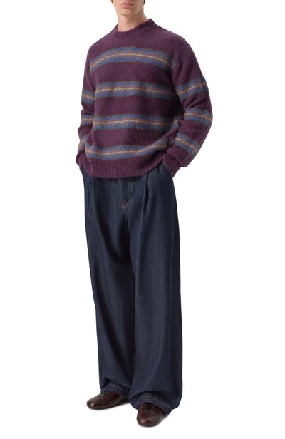 Шерстяной свитер DRIES VAN NOTEN фиолетового цвета по цене 96900 руб., арт. 021236/4755, фото 2 Шерстяной свитер DRIES VAN NOTEN, арт. 021236/4755, фото 2